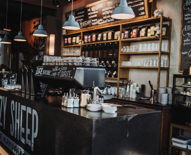 Bar im Kaffeeshop